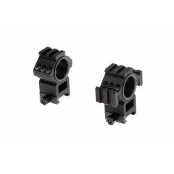TRI-SDE RAIL MOUNT RINGS - 25.44MM/30MM - BLACK