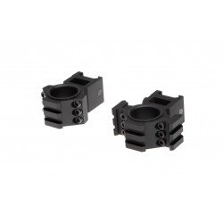 TRI-SDE RAIL MOUNT RINGS - 25.44MM/30MM - BLACK