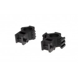 TRI-SDE RAIL MOUNT RINGS - 25.44MM/30MM - BLACK