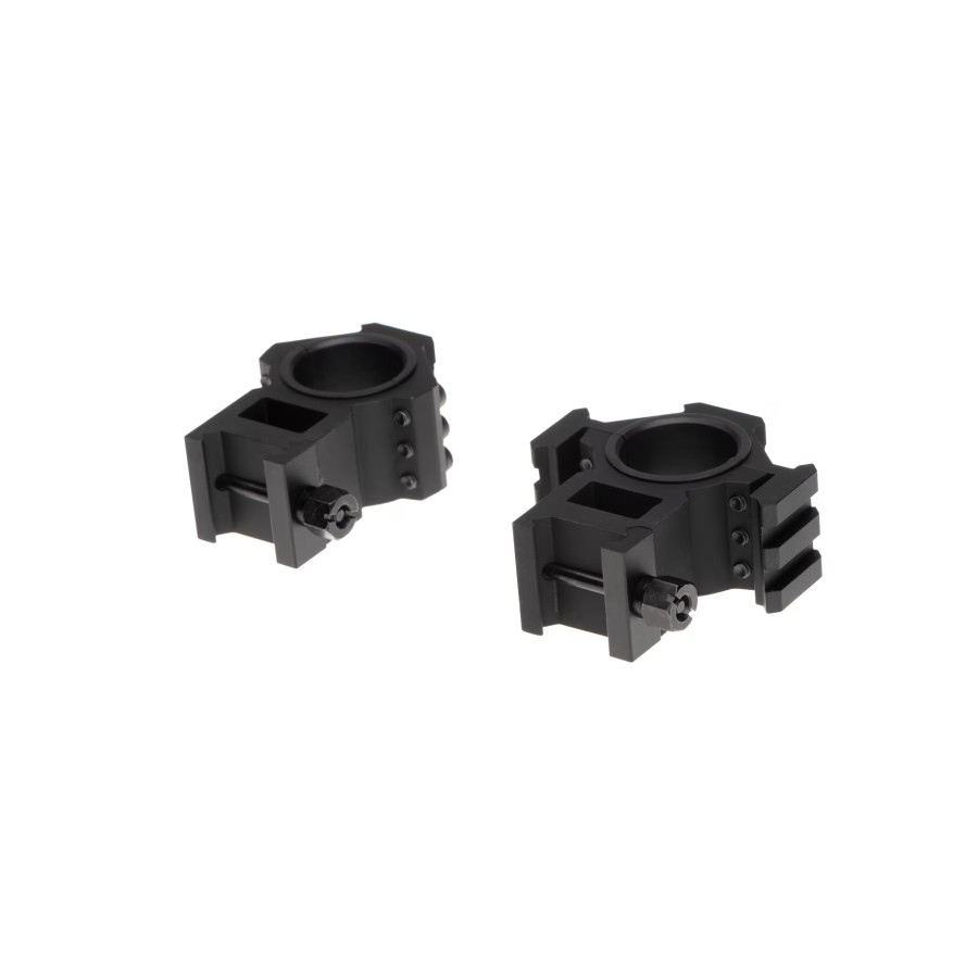 ANELI DI MONTAGGIO PER SLITTA - 25.44MM/30MM - NERO