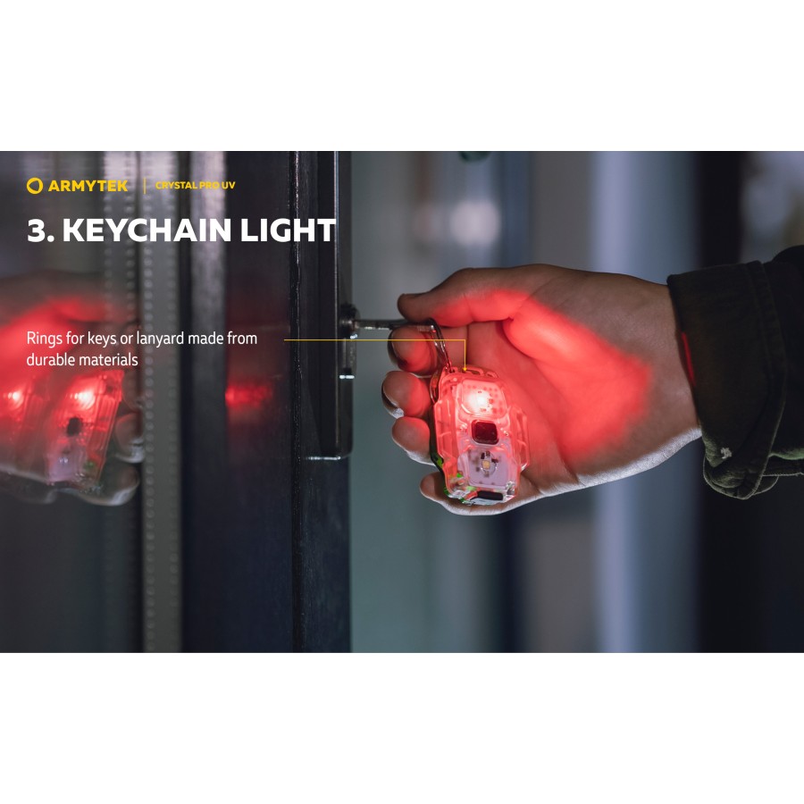 LANTERNA ARMYTEK MODEL CRYSTAL PRO UV - RED