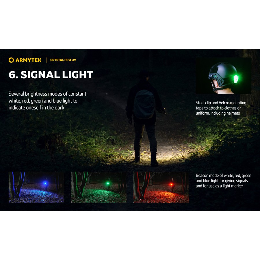 LANTERNA ARMYTEK MODEL CRYSTAL PRO UV - RED