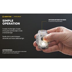 LANTERNA ARMYTEK MODEL CRYSTAL PRO UV - BLUE