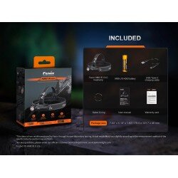FENIX HM61R V3.0 RELIABLE MULTIFUNCTION HEADLAMP - BLACK