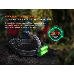 FENIX HP35R MULTIPLE LIGHT SOURCES HIGH-OUTPUT SEARCH&RESCUE HEADLAMP - 4000 LUMENI - BLACK