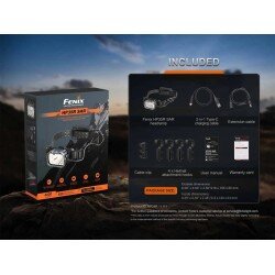 FENIX HP35R MULTIPLE LIGHT SOURCES HIGH-OUTPUT SEARCH&RESCUE HEADLAMP - 4000 LUMENI - BLACK