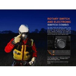 FENIX HP35R MULTIPLE LIGHT SOURCES HIGH-OUTPUT SEARCH&RESCUE HEADLAMP - 4000 LUMENI - BLACK