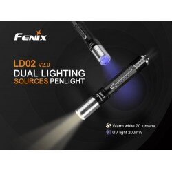 FENIX DUAL LIGHTING SOURCES PENLIGHT LD02 V2.0 LED