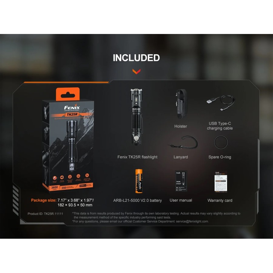 FENIX MULTIFUNCTION LAW ENFORCEMENT AND DUTY FLASHLIGHT TK25R