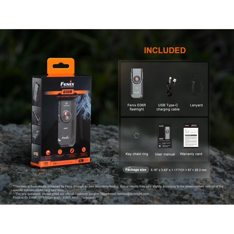 FENIX E06R KEYCHAIN FLASHLIGHT - 3 IN 1 - GRAFFITI