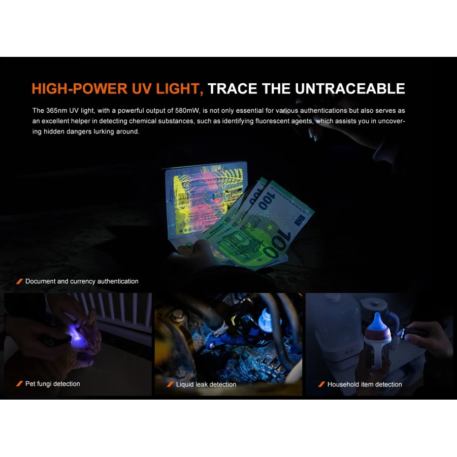 FENIX E06R KEYCHAIN FLASHLIGHT - 3 IN 1 - GRAFFITI