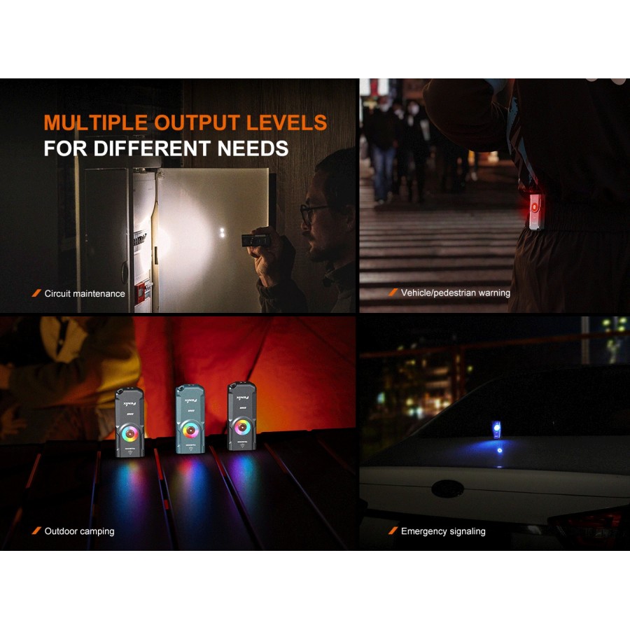FENIX E06R KEYCHAIN FLASHLIGHT - 3 IN 1 - GRAFFITI