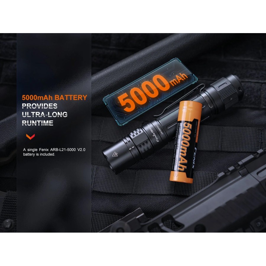 FENIX HEAVY-DUTY RECHARGEABLE TACTICAL FLASHLIGHT PD36R PRO