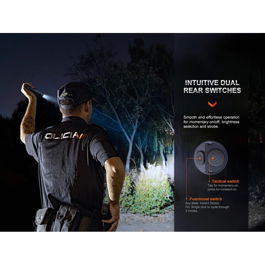 FENIX HEAVY-DUTY RECHARGEABLE TACTICAL FLASHLIGHT PD36R PRO