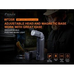FENIX LAMPADA DA LAVORO RICARICABILE E ORIENTABILE WT25R