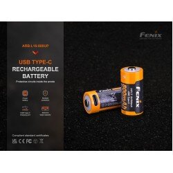 ACUMULATOR FENIX RCR123A / 16340 / 800MAH (LI-ION)