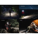 FENIX HM55R LAMPADA FRONTALE MULTI-LED LEGGERA PER ESTERNI - 1200 LUMEN - VIOLA NEBULA
