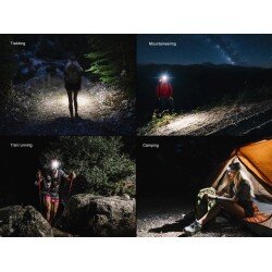 FENIX HM55R MULTI-LED LIGHTWEIGHT OUTDOOR HEADLAMP- 1200 LUMENS - DARK PURPLE
