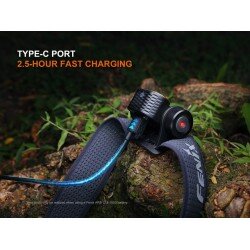 FENIX HM55R MULTI-LED LIGHTWEIGHT OUTDOOR HEADLAMP- 1200 LUMENS - DARK PURPLE