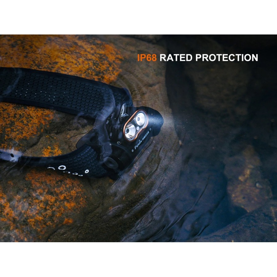 FENIX HM55R LAMPADA FRONTALE MULTI-LED LEGGERA PER ESTERNI - 1200 LUMEN - VIOLA NEBULA