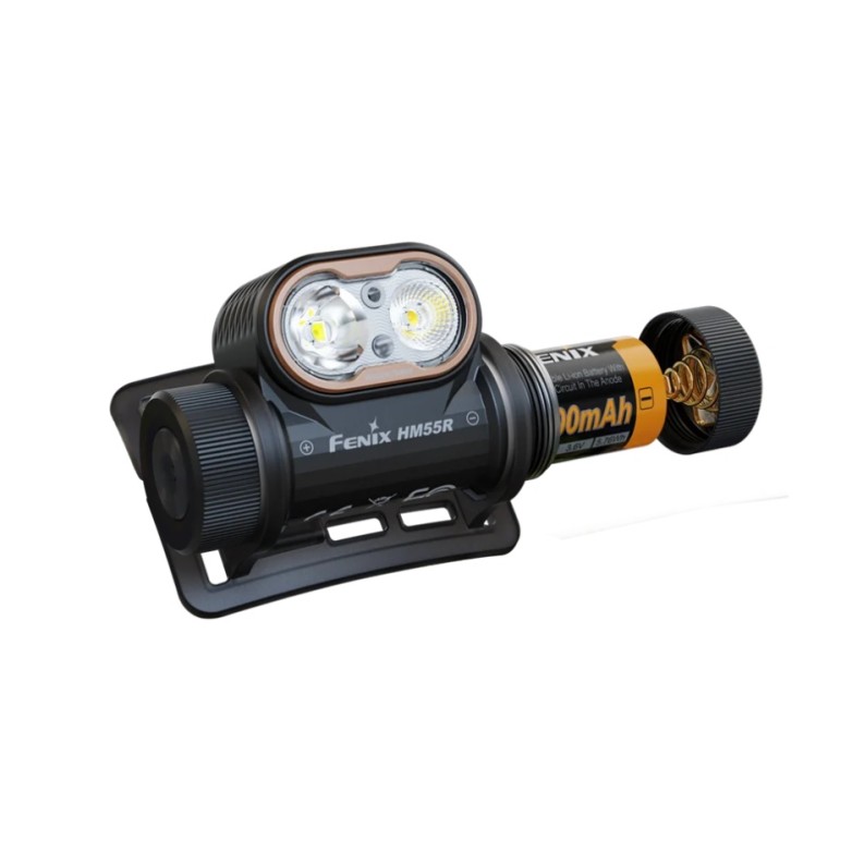 FENIX HM55R LAMPADA FRONTALE MULTI-LED LEGGERA PER ESTERNI - 1200 LUMEN - VIOLA NEBULA