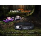 FENIX HM55R LAMPADA FRONTALE MULTI-LED LEGGERA PER ESTERNI - 1200 LUMEN - VIOLA NEBULA