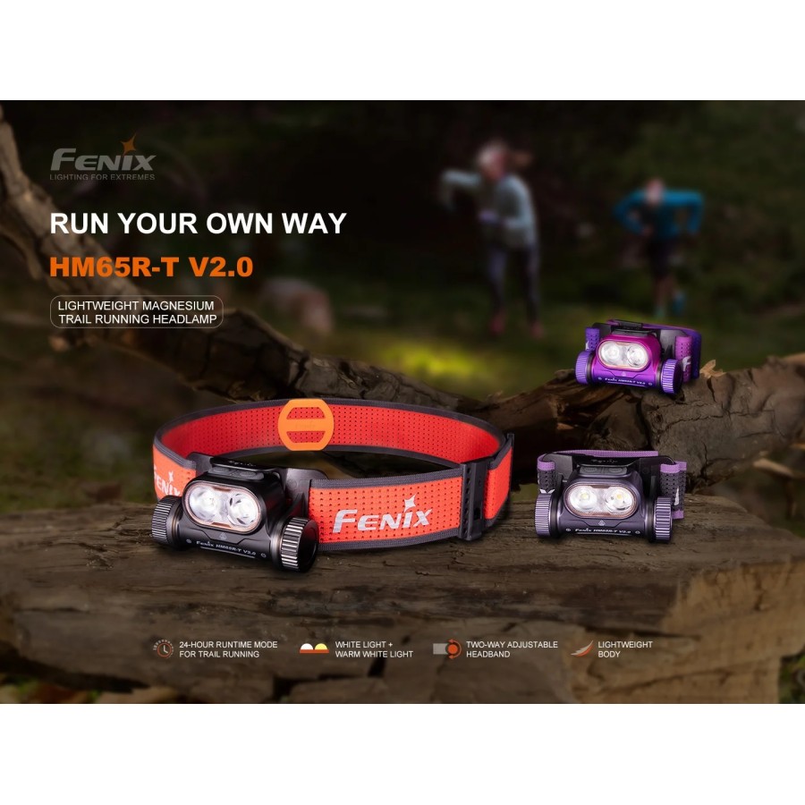 FENIX HM65R-T V2.0 LAMPADA FRONTALE RICARICABILE - NERO