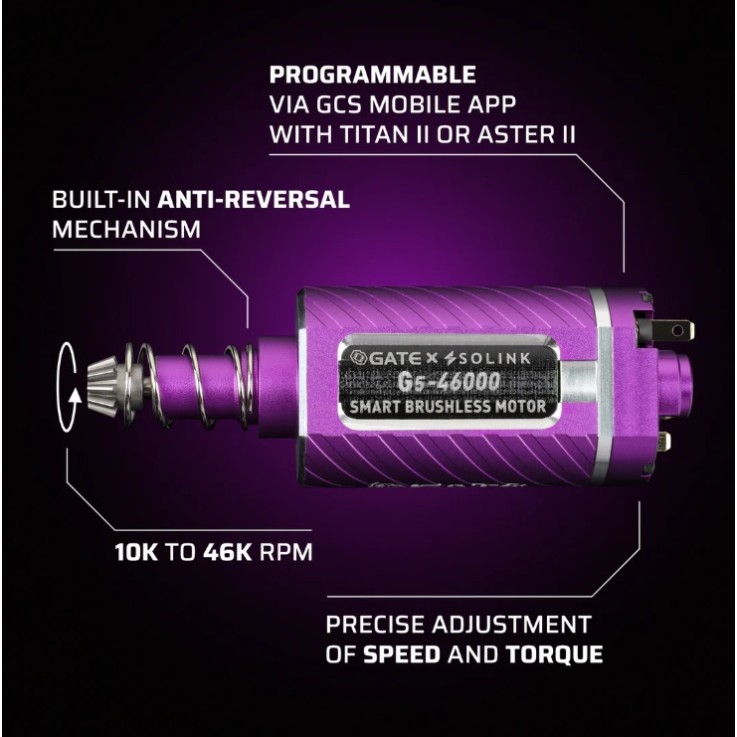 GATE / SOLINK G5 SMART BRUSHLESS MOTOR, 46 RPM - LONG