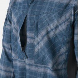 MBDU SHIRT WESTERN BLUE PLAID