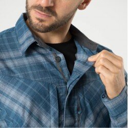 MBDU SHIRT WESTERN BLUE PLAID