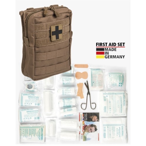 LARGE 43-PIECE FIRST AID SET LEINA - DARK COYOTE