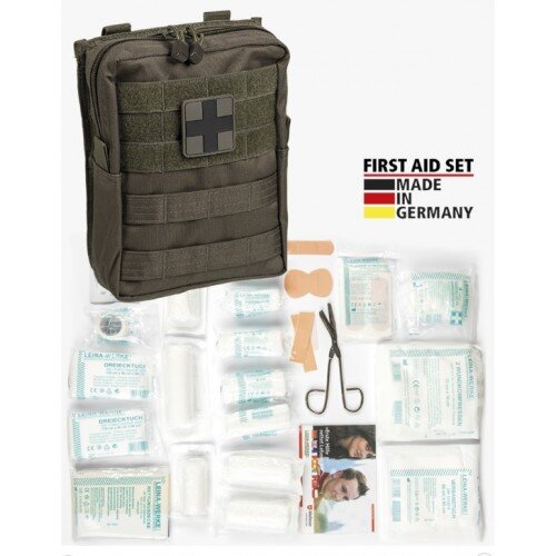 MIL-TEC LARGE 43-PIECE FIRST AID KIT LEINA - OLIVE