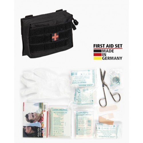MIL-TEC SET DI PRIMO SOCCORSO PICCOLO 25 PEZZI LEINA - NERO