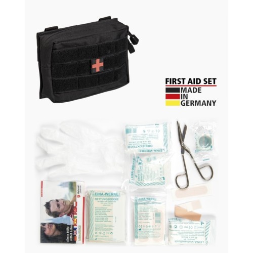 SMALL 25-PIECE FIRST AID SET LEINA - BLACK