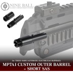 NINEBALL TOKYO MARUI MP7A1 CUSTOM OUTER BARREL WITH SHORT SAS (14MM REVERSE THREAD ADAPTER)