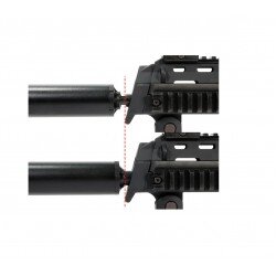 NINEBALL TOKYO MARUI MP7A1 CANNA ESTERNA PERSONALIZZATA CON SAS CORTO (ADATTORE CON FILETTATURA INVERSA DA 14MM)