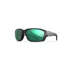 WX ALPINE LENSES: CAPTIVATE POLARIZED GREEN MIRROR FRAME: MATTE TRANSLUCENT BLACK