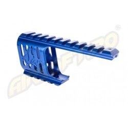 Custom CNC rail mount - DW 715 - Blue 