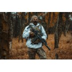 SET SALOPETA IMPERMEABILA - CAMUFLAJ DE IARNA
