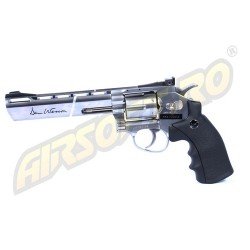 REVOLVER DAN WESSON 6 INCH SILVER - FULL METAL - GNB - CO2