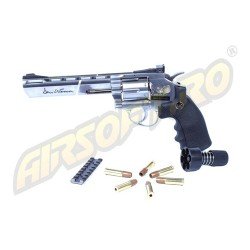 REVOLVER DAN WESSON 6 INCH SILVER - FULL METAL - GNB - CO2