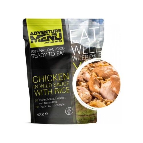 ADVENTURE MENU CHICKEN IN WILD SAUCE WITH RICE 