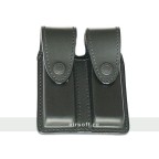 DOUBLE LEATHER MAGAZINE POUCH
