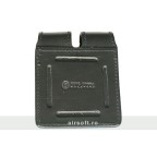 DOUBLE LEATHER MAGAZINE POUCH