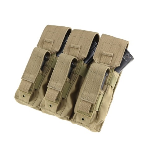 PORT INCARCATOR TRIPLU - MODEL KANGAROO - PENTRU AK - TAN