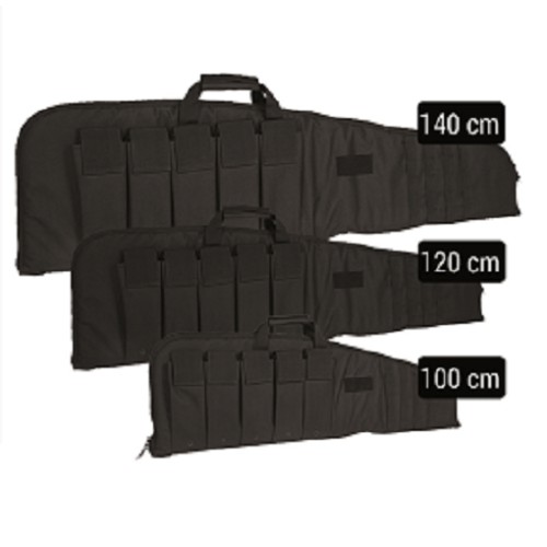 MIL-TEC CUSTODIA IMBOTTITA CON TASCHE PER CARICATORI - 100 CM - NERO