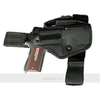 FONDINA DA GAMBA PICCOLA PER PISTOLA (NERO)