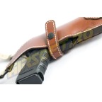 VERTICAL LEATHER HOLSTER FOR G17 - HARNESS TYPE (BROWN)