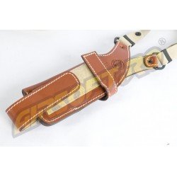 VERTICAL LEATHER HOLSTER FOR G17 - HARNESS TYPE (BROWN)