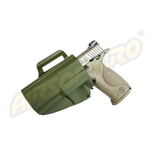 TEACA PENTRU S W MP9 MODEL EVO5 ARES - PARTEA STANGA (OLIV)